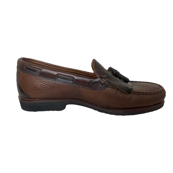 Allen Edmonds Nashua- Men\'s Brown Leather Casual Loafers w/Tassels Sz 9.5 D main image 9